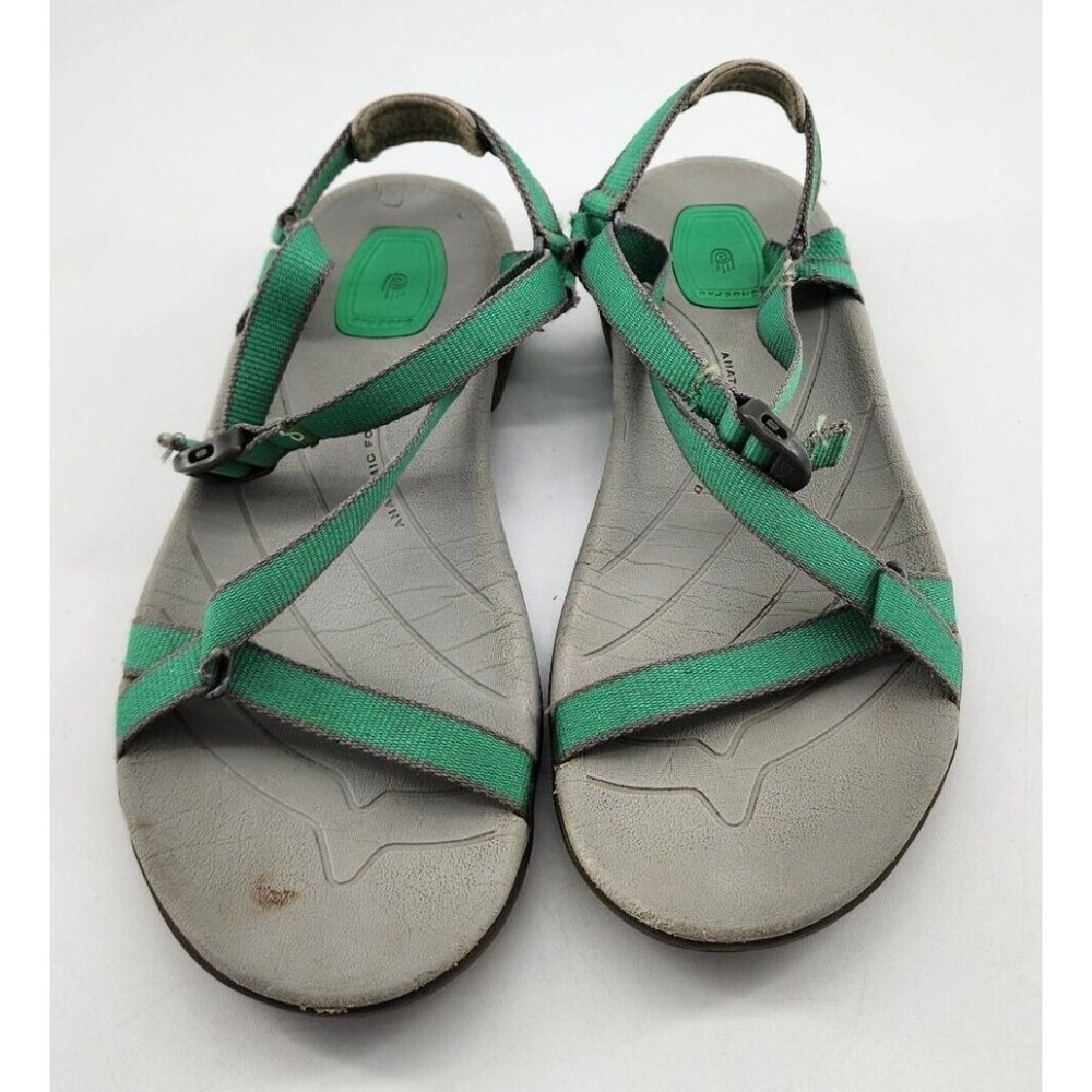 Teva Women's Zirra 1000035 Ankle Strap Hiking Sandals Strappy Green Size 6